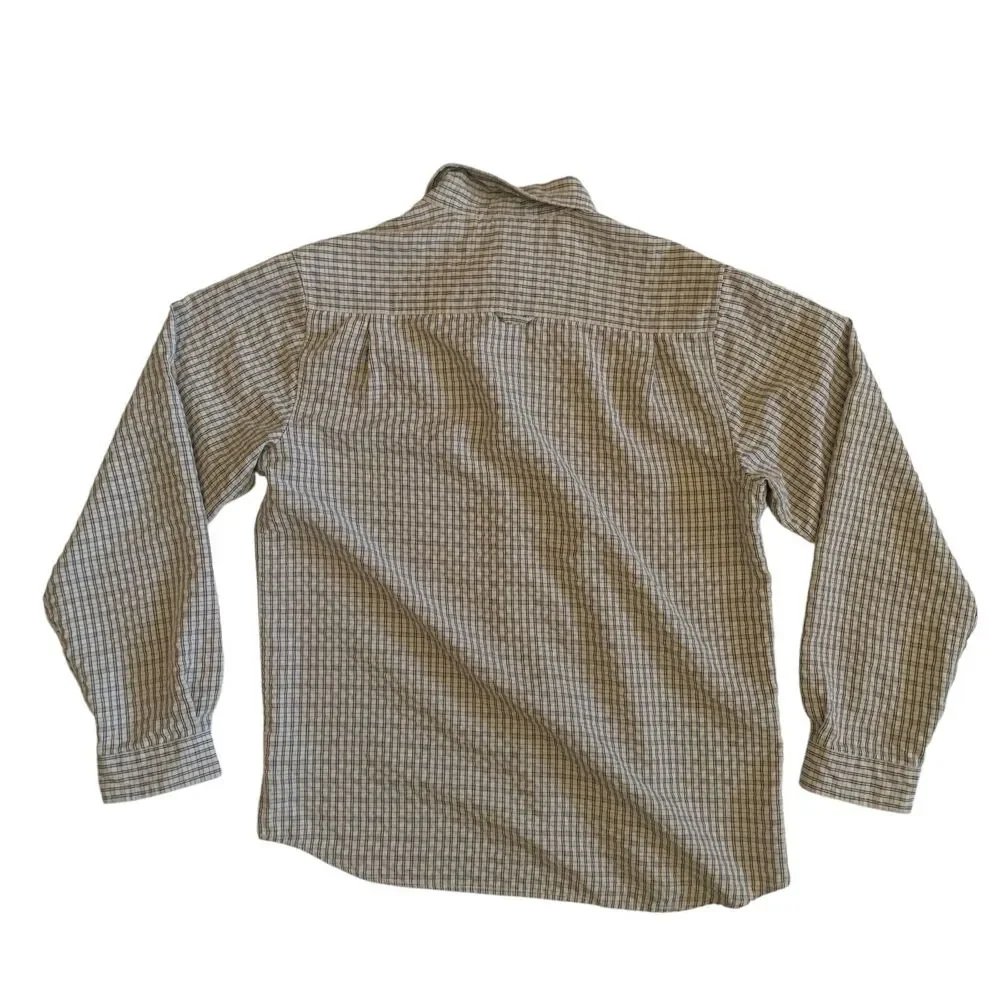 The North Face Men's Size M Button Down Long Sleeve Adult Plaid Shirt